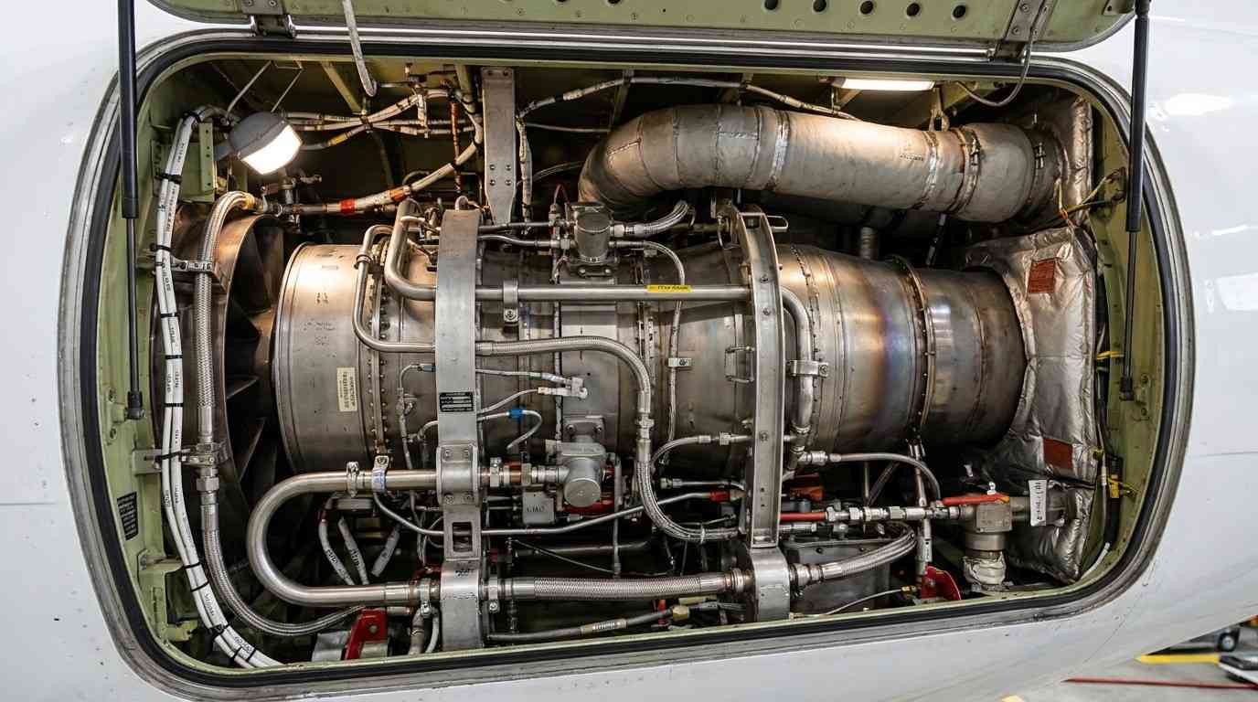 A320 APU compartment — actual installation