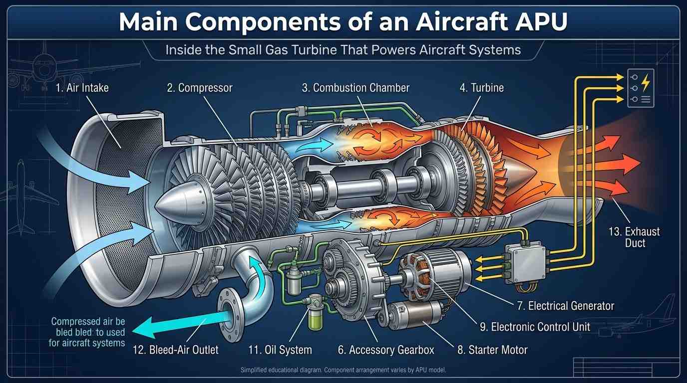 Main Components of an Aircraft APU