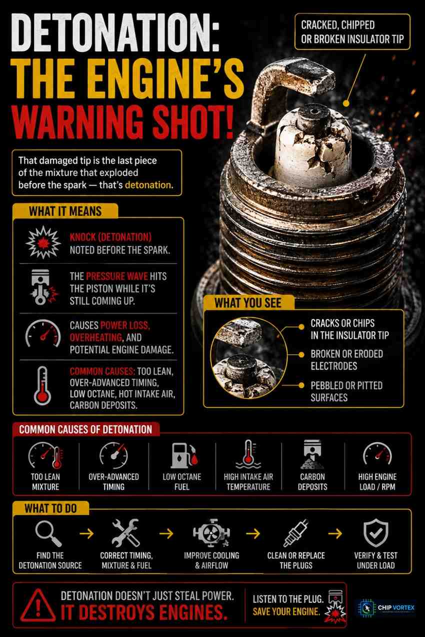 Detonation spark plug