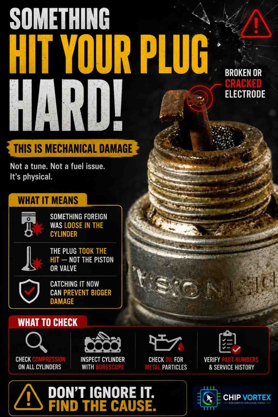 Mechanical Damage spark plug