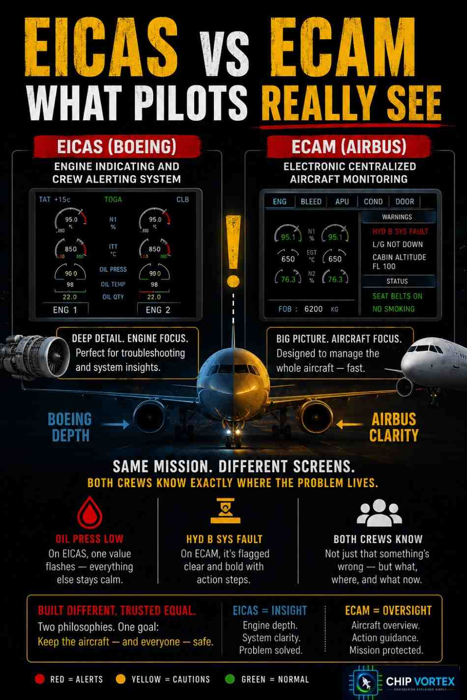 What EICAS and ECAM Actually Are